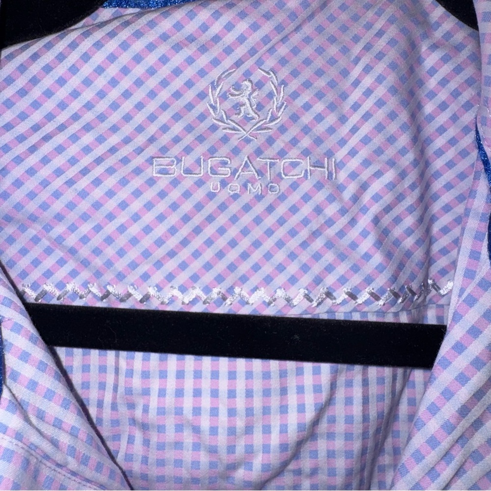 Bugatchi Men's Lavender Checkered Button Down Shi… - image 4